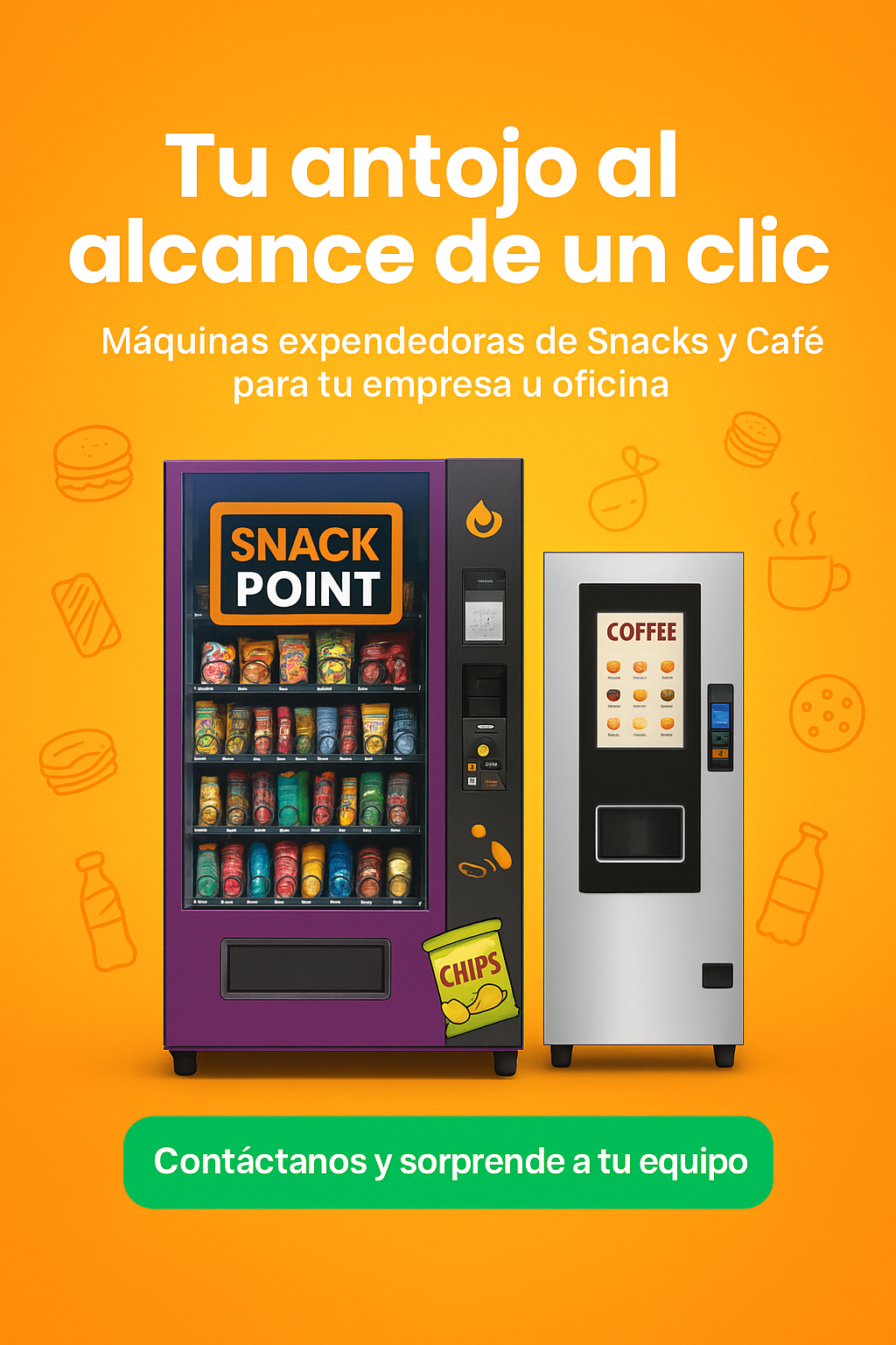 Máquina expendedora SnackPoint con productos premium para empresas y oficinas
